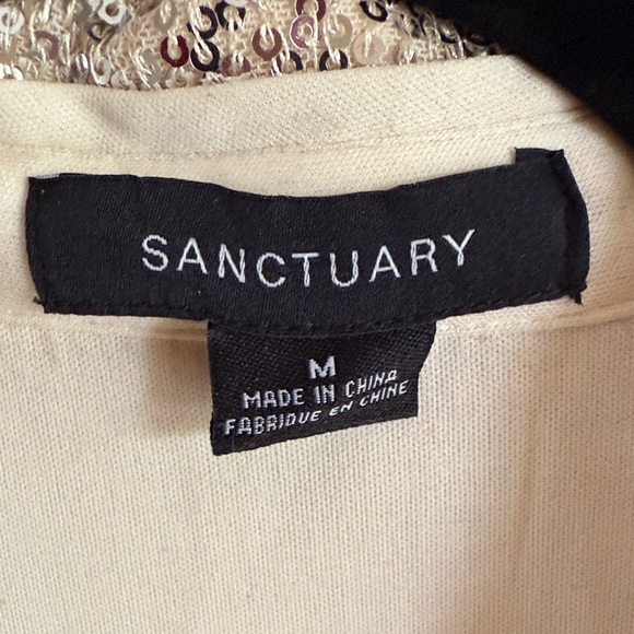 Sanctuary Radiant Sequin Button-Up Shirt - Champagne - Picture 4 of 7